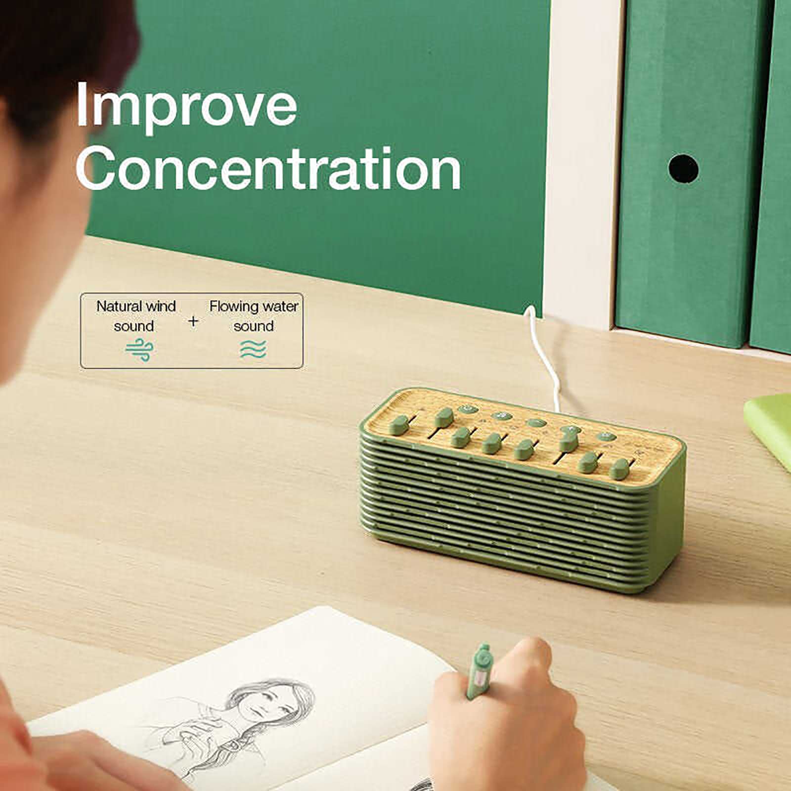 Altoparlante Bluetooth, Altoparlante Portatile Wireless Bluetooth Impermeabile Con 8 Effetti Sonori Naturali, Temporizzazione Intelligente a Tre Velocità, Jack Per Cuffie Da 3,5 Mm, Per La Casa