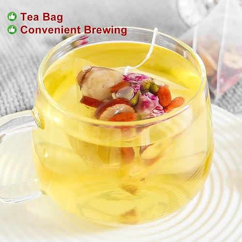 Miniatura 4 de Plant Gift Ginseng Longan Goji Tea Bag 10.58oz (0.21 oz* 50bags) Longan, bayas de Goji, rosas rojas, chino puro natural, té mixto cuidado de la
