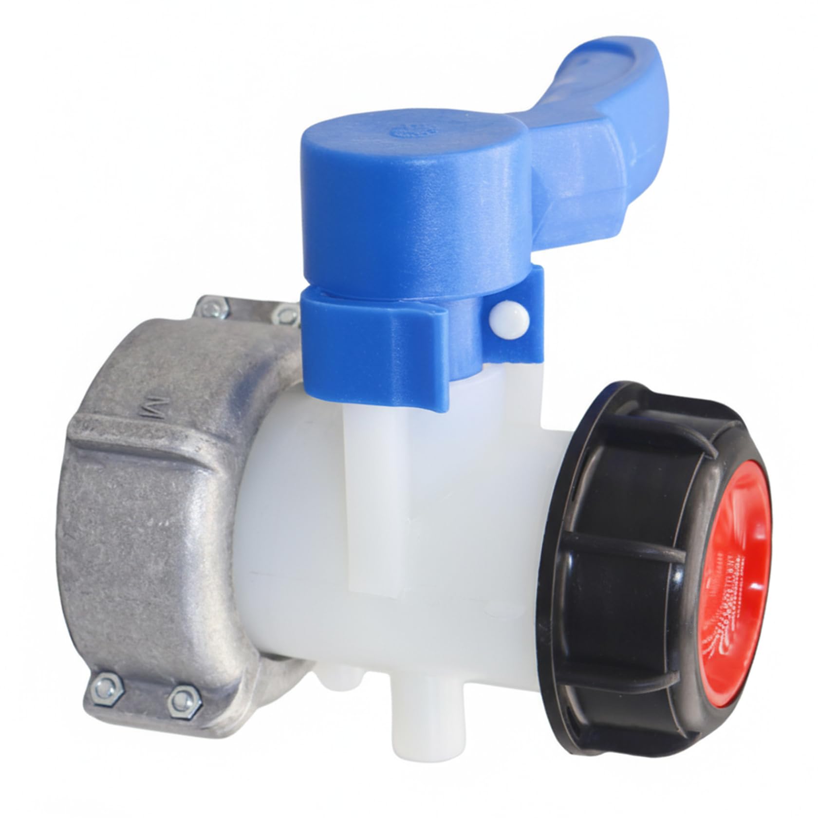 IBC Tote Valve DN50 75mm Aluminum Alloy Valve for 1000L IBC Totes, DN40 62mm Compatible