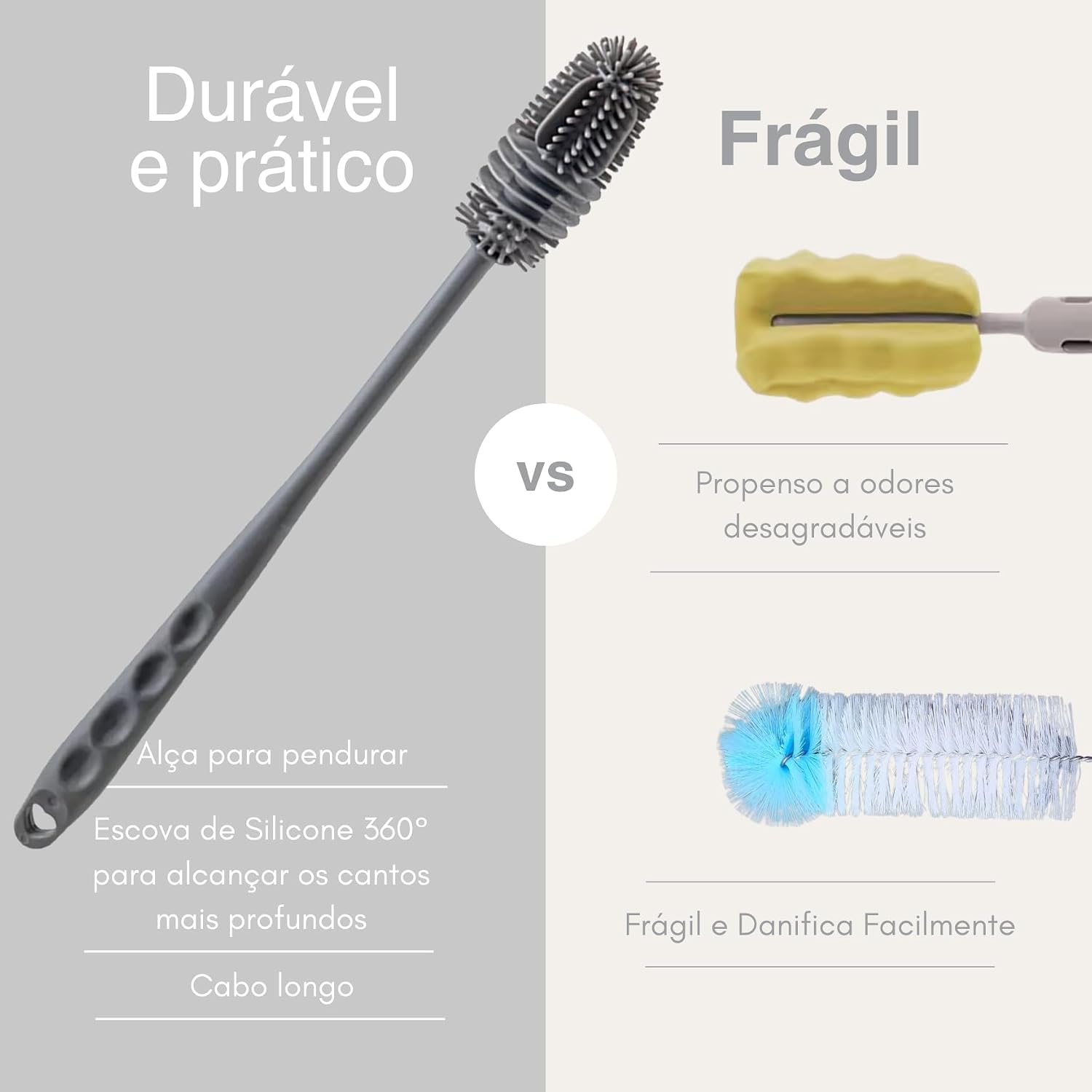 Kit Escovas para Lavar Garrafas e Canudos - Escova de Silicone para Limpeza de Mamadeira e Garrafa + 2 Escovas para Canudos + Gancho adesivo – Não Risca e Alcança Áreas Difíceis Kit Escovas para Lavar Garrafas e Canudos - Escova de Silicone para Limpeza de Mamadeira e Garrafa + 2 Escovas para Canudos + Gancho adesivo – Não Risca e Alcança Áreas Difíceis