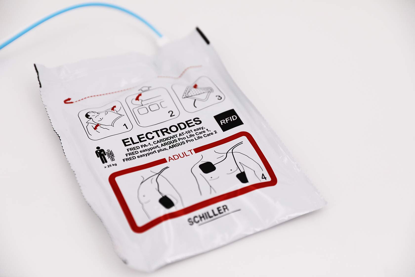 Notfallretter® Defibrillator AED Basic mit vollautom. Schockauslösung, Garantie Schiller Deutschland, Vollausstattung inkl. HLW-Unterstützung, MDR-zertifiziert