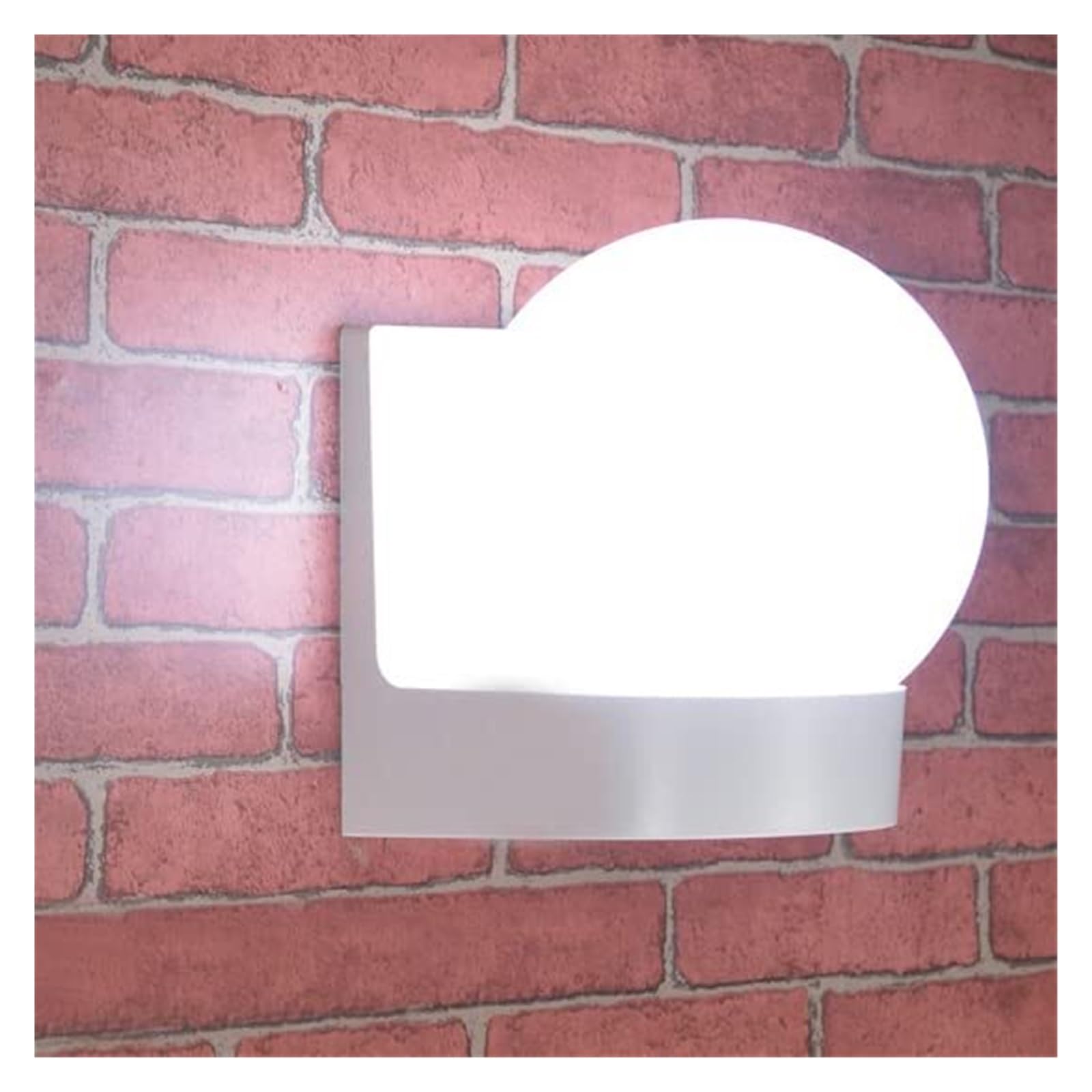 Khukhu White Base(10W) 15W Led Outdoor Light Fixture Terrace Wall Lanterns Lamp E27 Bulb,Waterproof Exterior Wall Sconce Lamp,Pmma Milky White Lampshade(,6000K)