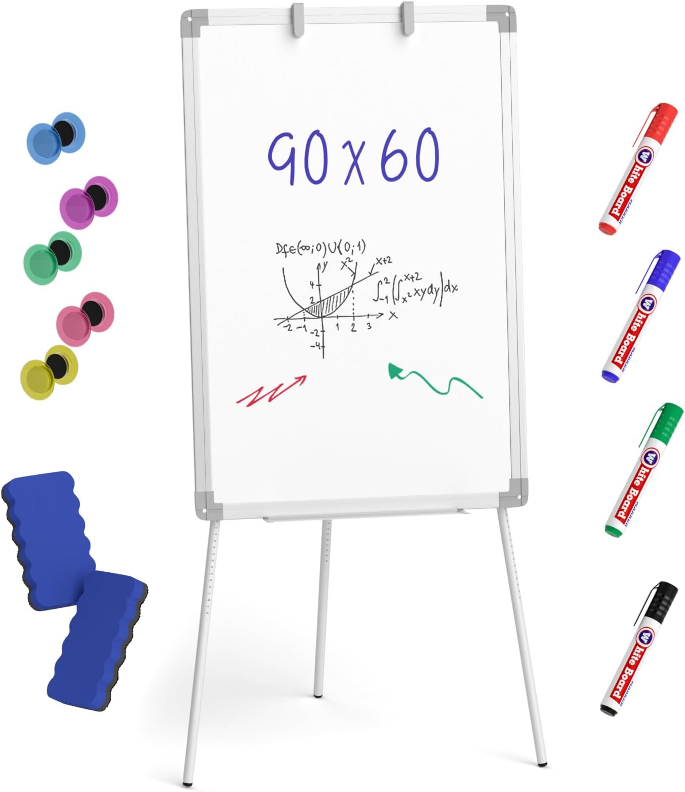 Nicpro Easel Whiteboard with Stand, 36 x 24'' Dry