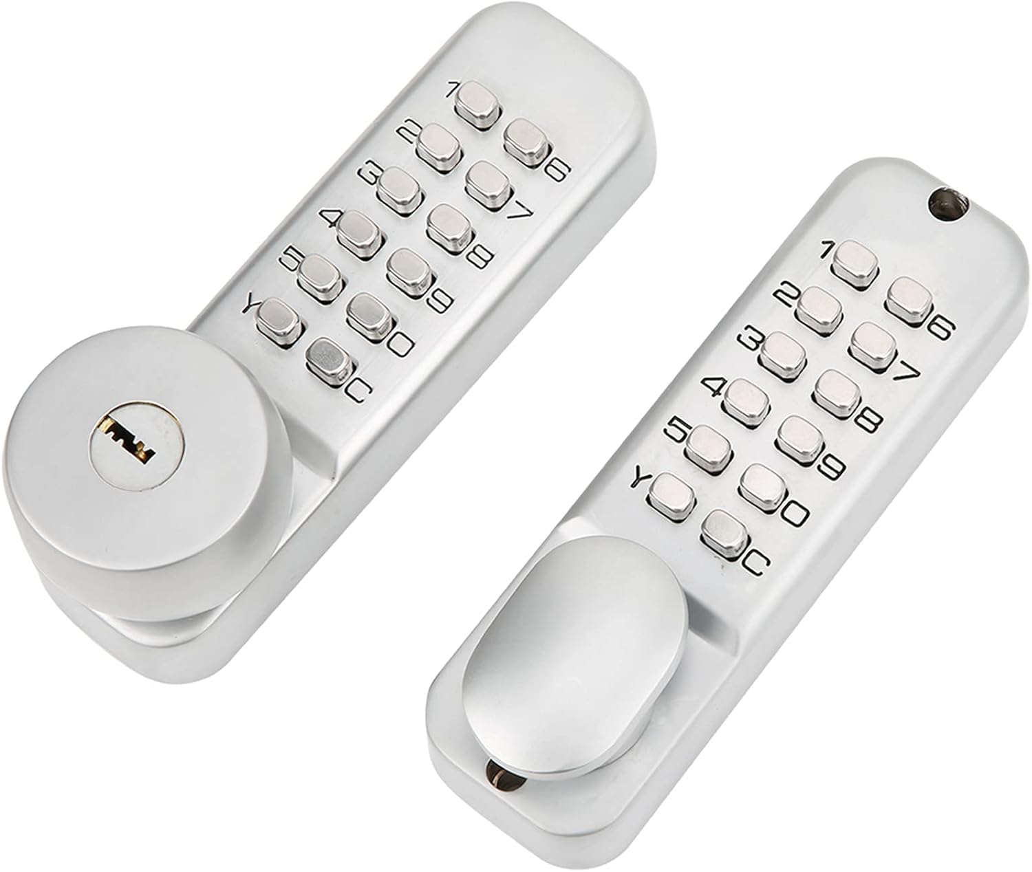 Double Sided Door Lock, Outdoor Gate Lock with Keypad Outdoor Gate Door Locks Set Combination Password Security Coded Lock Mechanical Door Lock for Kitchen Office Balcony