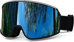 SPOSUNE Óculos de esqui sobre óculos com lente dupla | Óculos de neve antiembaçamento anti-UV para homens e mulheres jovens esqui snowmobile