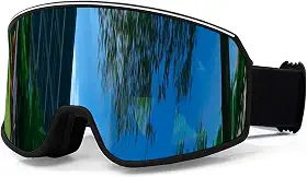 SPOSUNE Óculos de esqui sobre óculos com lente dupla | Óculos de neve antiembaçamento anti-UV para homens e mulheres jovens esqui snowmobile
