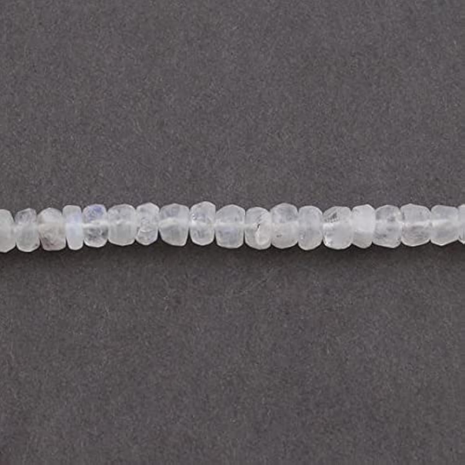 Pierre de lune blanche naturelle haut de gamme LKBEADS en rondelles facettées 5mm
