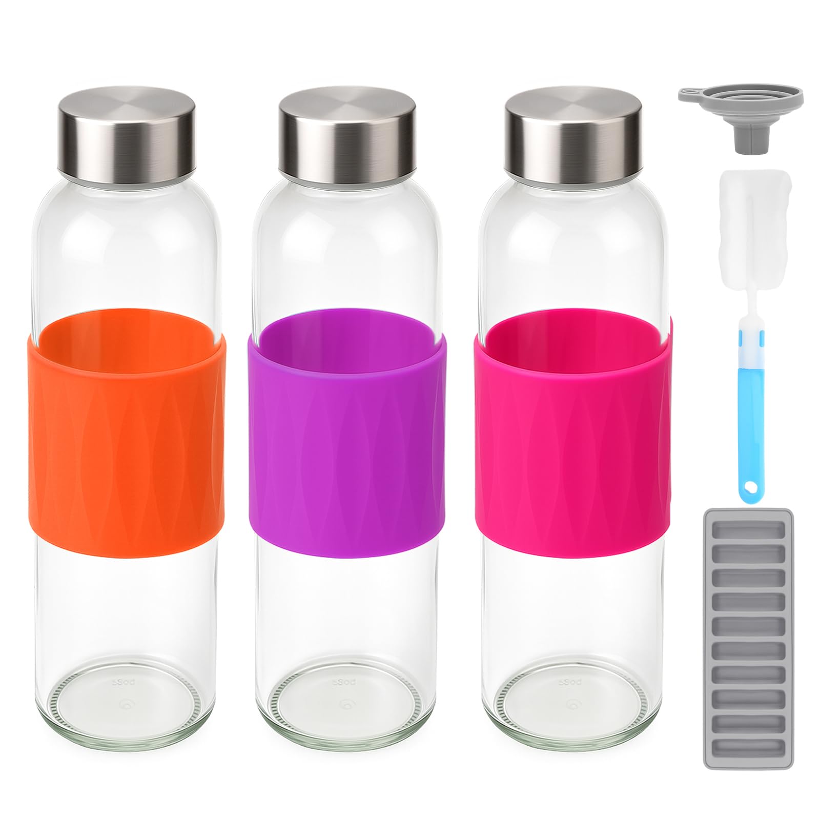 Zukro 18 oz Water Bottles 3-Pack