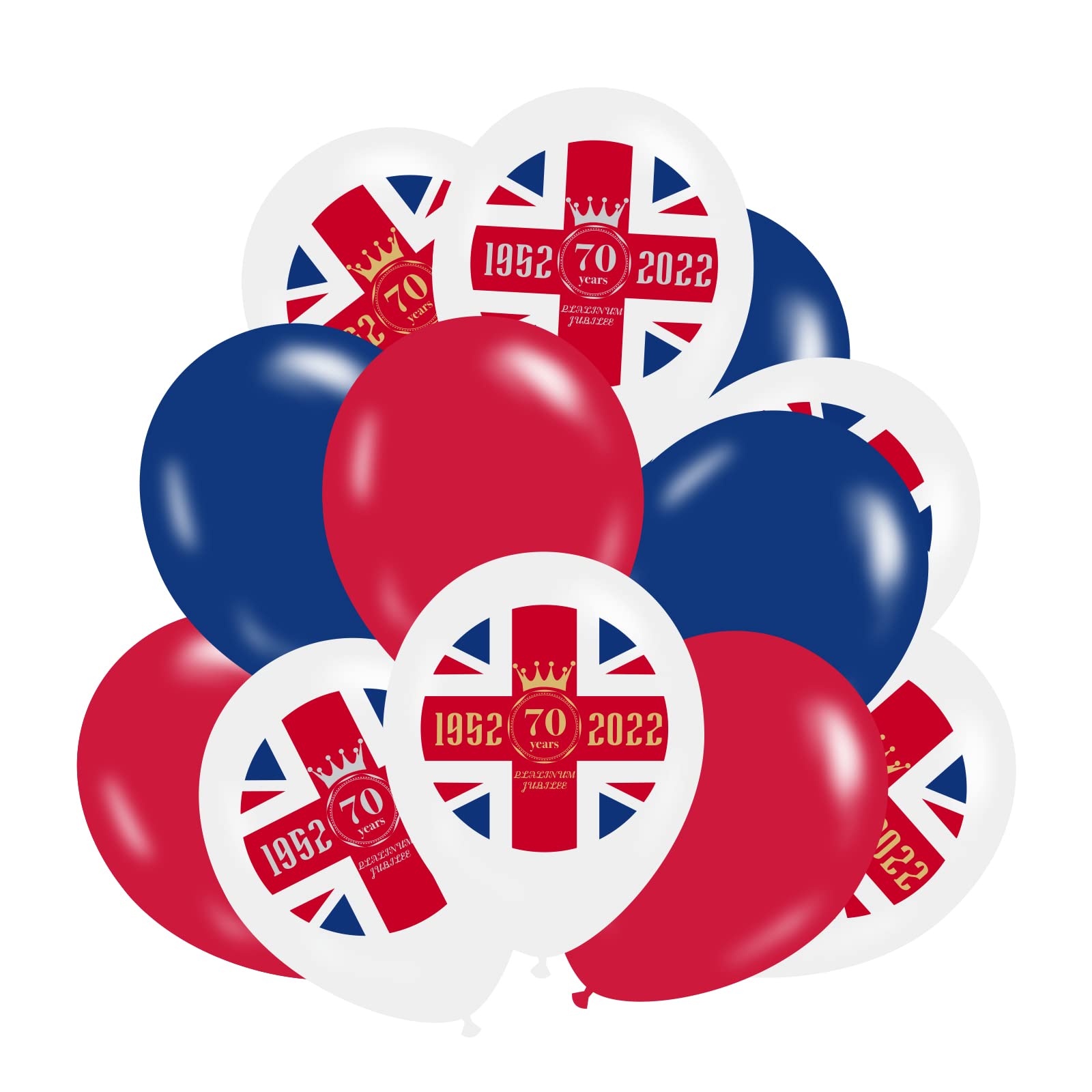 Buy 16Pcs Jubilee Decorations 2022 Balloons Union Jack Balloons, Queens