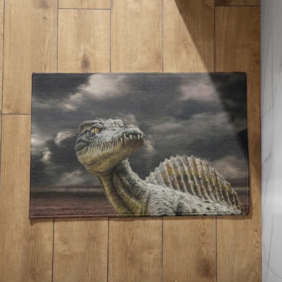 Tapis dinosaure CEVAN grand tapis d'entrée en tissu uni style japonais 50x80cm