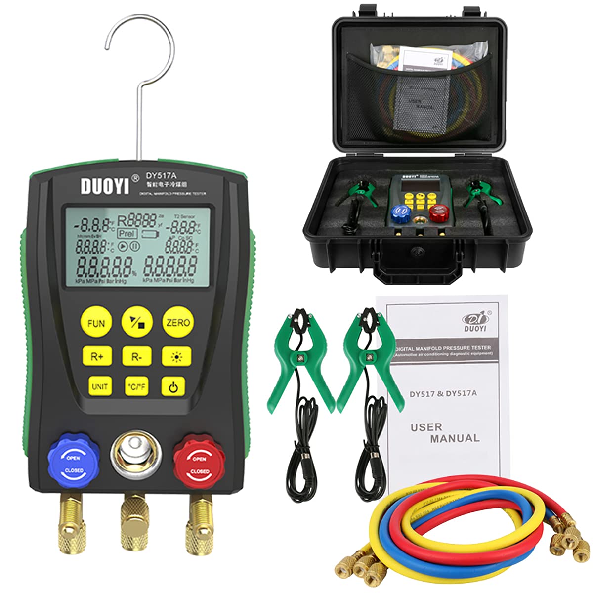 Buy Digital Manifold Gauge Set HVAC for Refrigeration Equipment HVAC