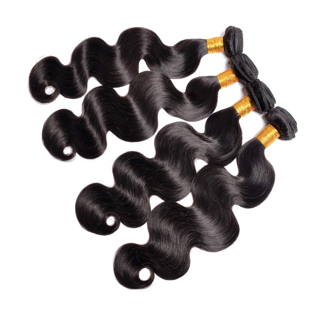 MSGEM Brazilian Body Wave Human Hair 1 Bundle 16 inch Virgin Human Hair 12A Body Wave Weave Extensions for Black Women Can be Dyed or Bleached Natural Color - Image 2