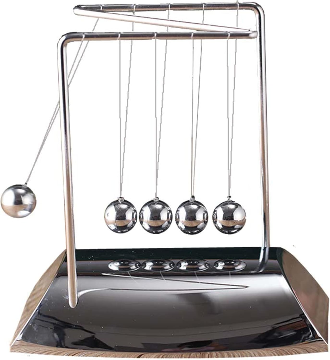 JIAMIAN Newton’s Cradle Balance Ball, Unique ZShape Newtons Cradle, Metal Balance Balls Toy