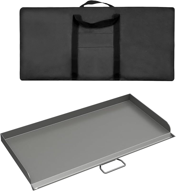 Professional 16x38 in Flat Top Steel Griddle for Camp Chef GB90D, TB90LW,Fry Griddle Accessories for Camp Chef 3 Burner Propane Stove Grill, 1 Carry Bag