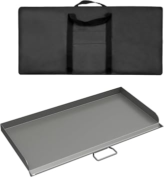 Professional 16x38 in Flat Top Steel Griddle for Camp Chef GB90D, TB90LW,Fry Griddle Accessories for Camp Chef 3 Burner Propane Stove Grill, 1 Carry Bag