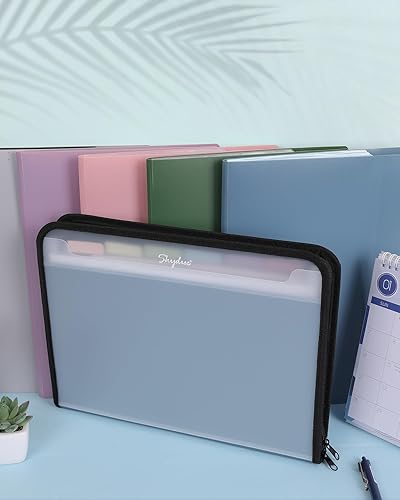 Miniatura 4 de SKYDUE Organizador de archivos de acordeón, carpeta de archivos expandible de 7 bolsillos con bolsillo frontal, tamaño carta, importante organizador