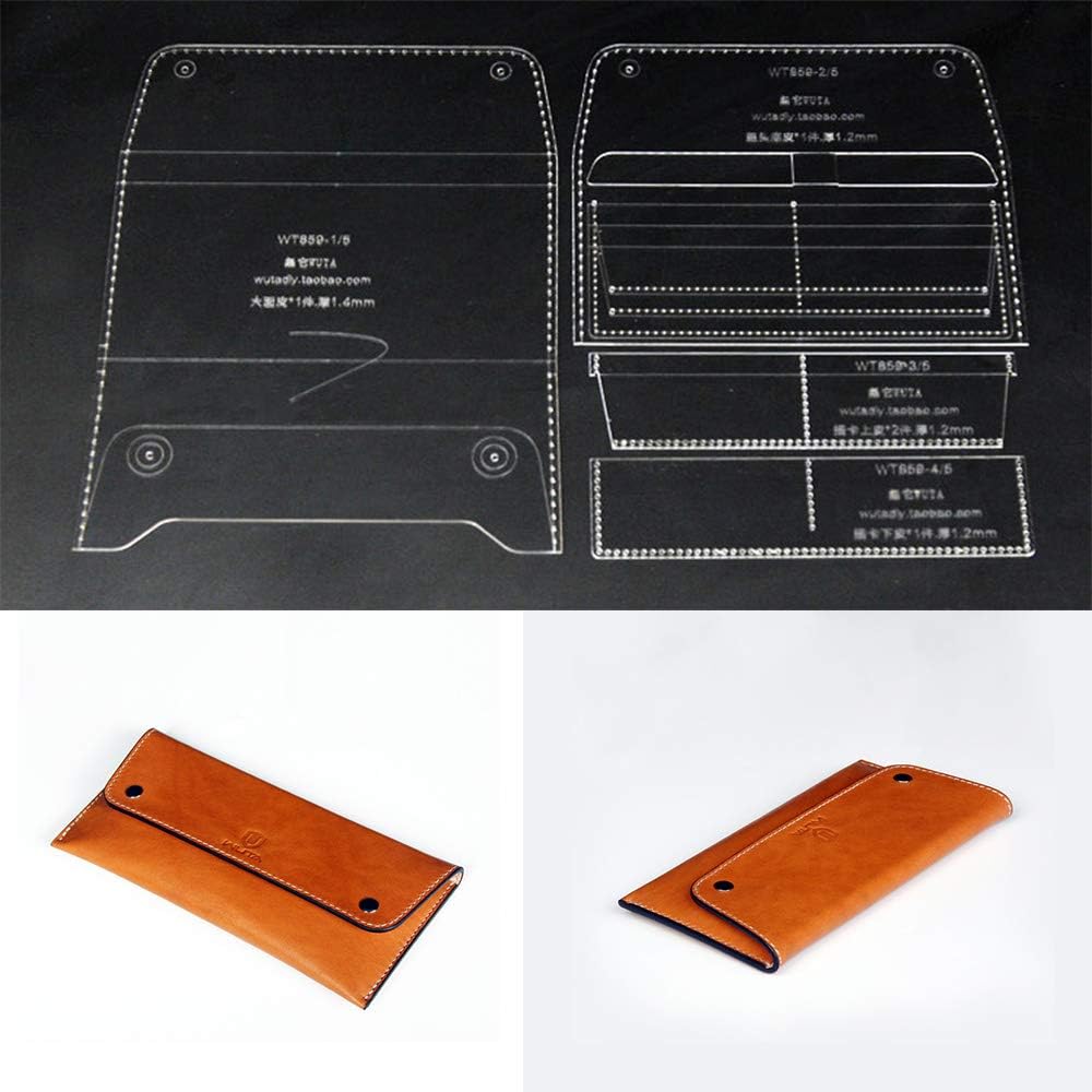 WUTA Leather Craft Pattern Long Wallet Acrylic Template Cutting Model for Beginner DIY Handmade Simple Clutch Long Purse Hot WT859