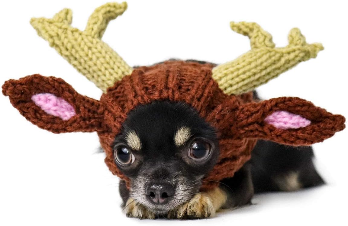 Zoo Snoods The Original Knit Deer Dog Snood, Small