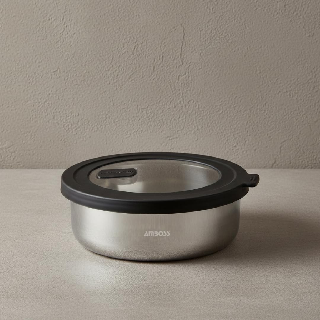 Nova 2 Parça Paslanmaz Çelik Saklama Kabı 18 cm