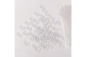 500 Pcs Clear Resin Buttons: Essential Crafting Companion