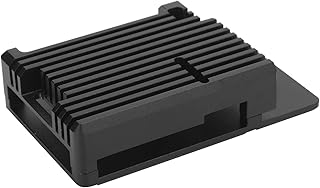 Aluminium Alloy Heatsink Case Protective Case Cover Cooling Shell 2Layer Heatsink Case for Raspberry Pi 4B Board,Black (Aluminum alloy case without fan)