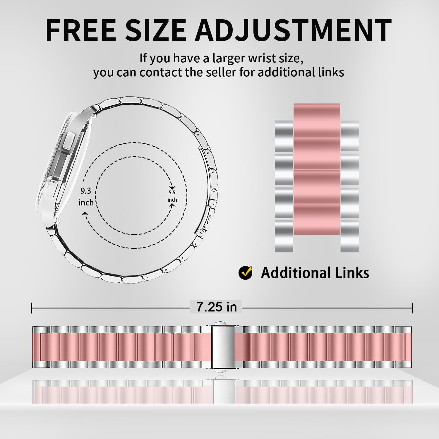 GOLDTOLUCK Stainless Steel Band Compatible with Samsung Galaxy Watch 8 7 6 5 4 Classic FE Pro 40mm 44mm 46mm 43mm 47mm 45mm 42mm 20mm Men Women Milanese Replacement Metal Elegant Casual