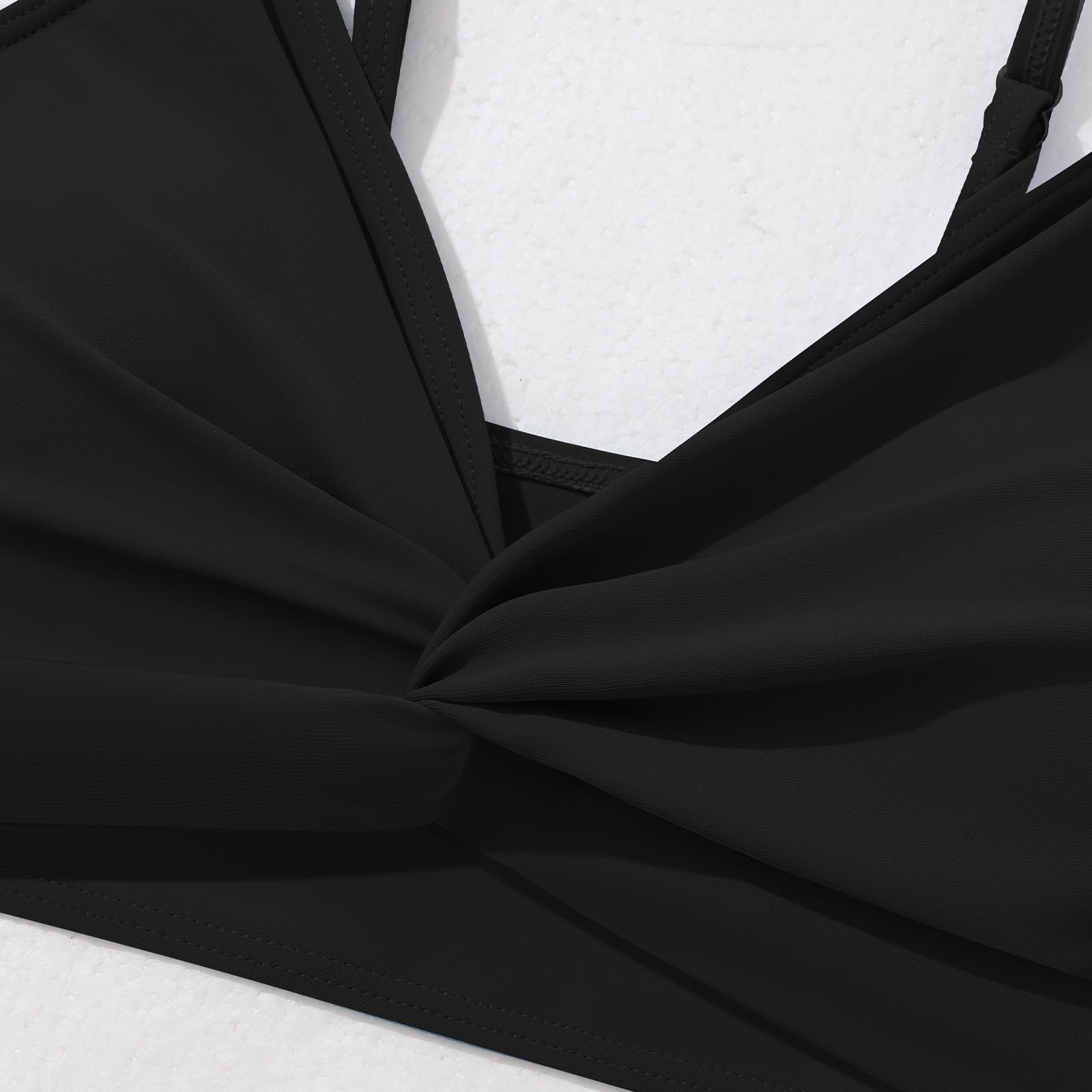 Traje de baño de 3 piezas para niñas, conjunto de bikini entrecruzado, talla 9-16 años