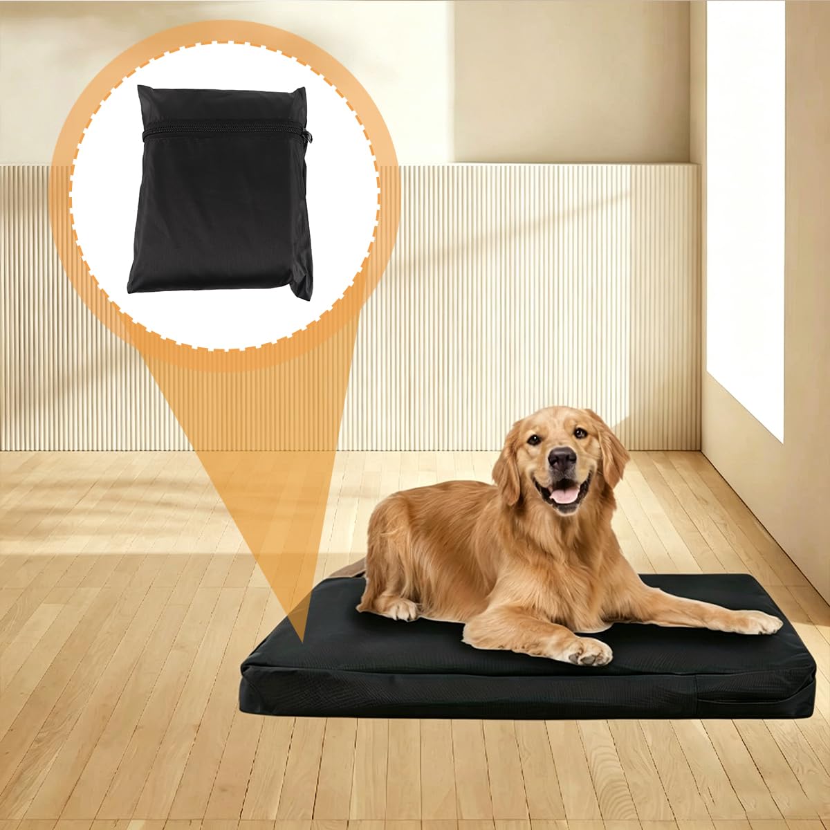 Forro de cama para perro, forro de cama de repuesto para mascotas, uso en interiores y exteriores (112 x 80 x 10 cm)