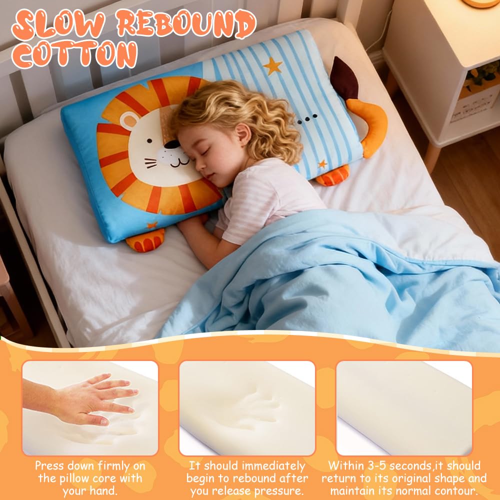 Cuscino Calmante Per Bambini, 45 X 27 cm Cuscino per Bambini, Ergonomico Cuscino Lenitivo per BAMBINI (Leone)