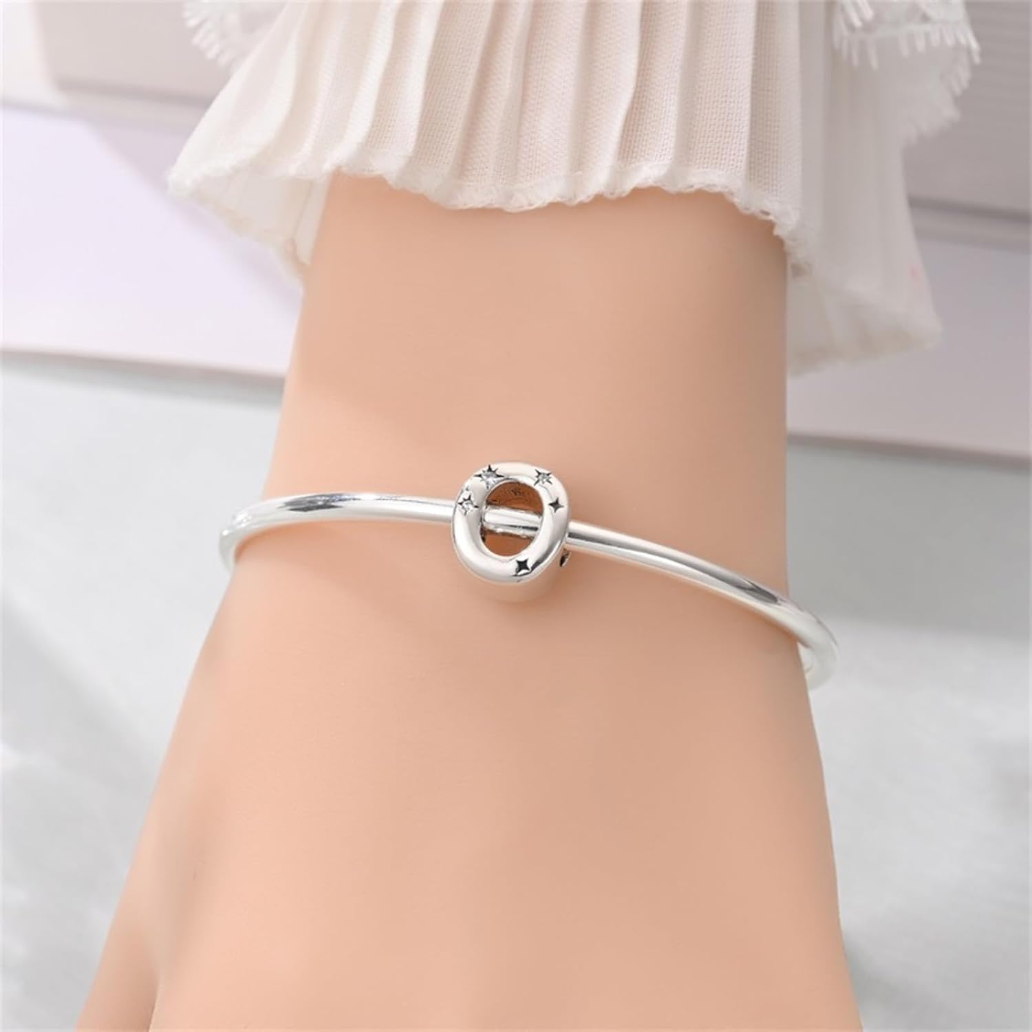 925 Sterling Silver Letter Charm for Pandora Bracelet Alphabet Initial Charm A-Z Jewelry Gifts for Women - Image 3