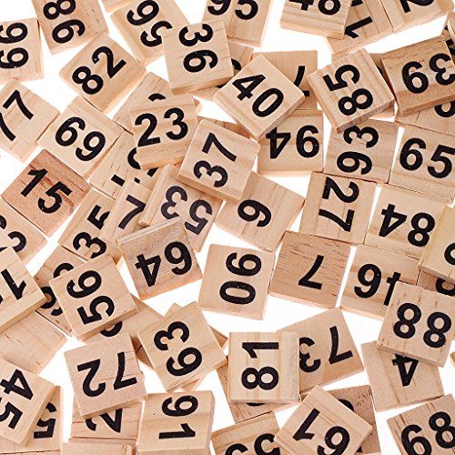100 piezas bloques de números de madera 1-100 para niños miniatura 4