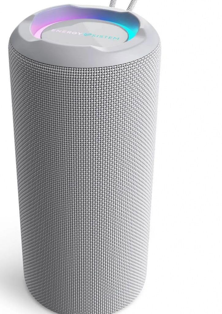Energy Sistem Soundbliss Bluetooth Speaker Powerful 40W and Portable TWS 12H Autonomy IPX6 Water Resistant Sustainable Recycled Plastic LED Lights USB and MicroSD for Outdoor and Indoor Cloud
