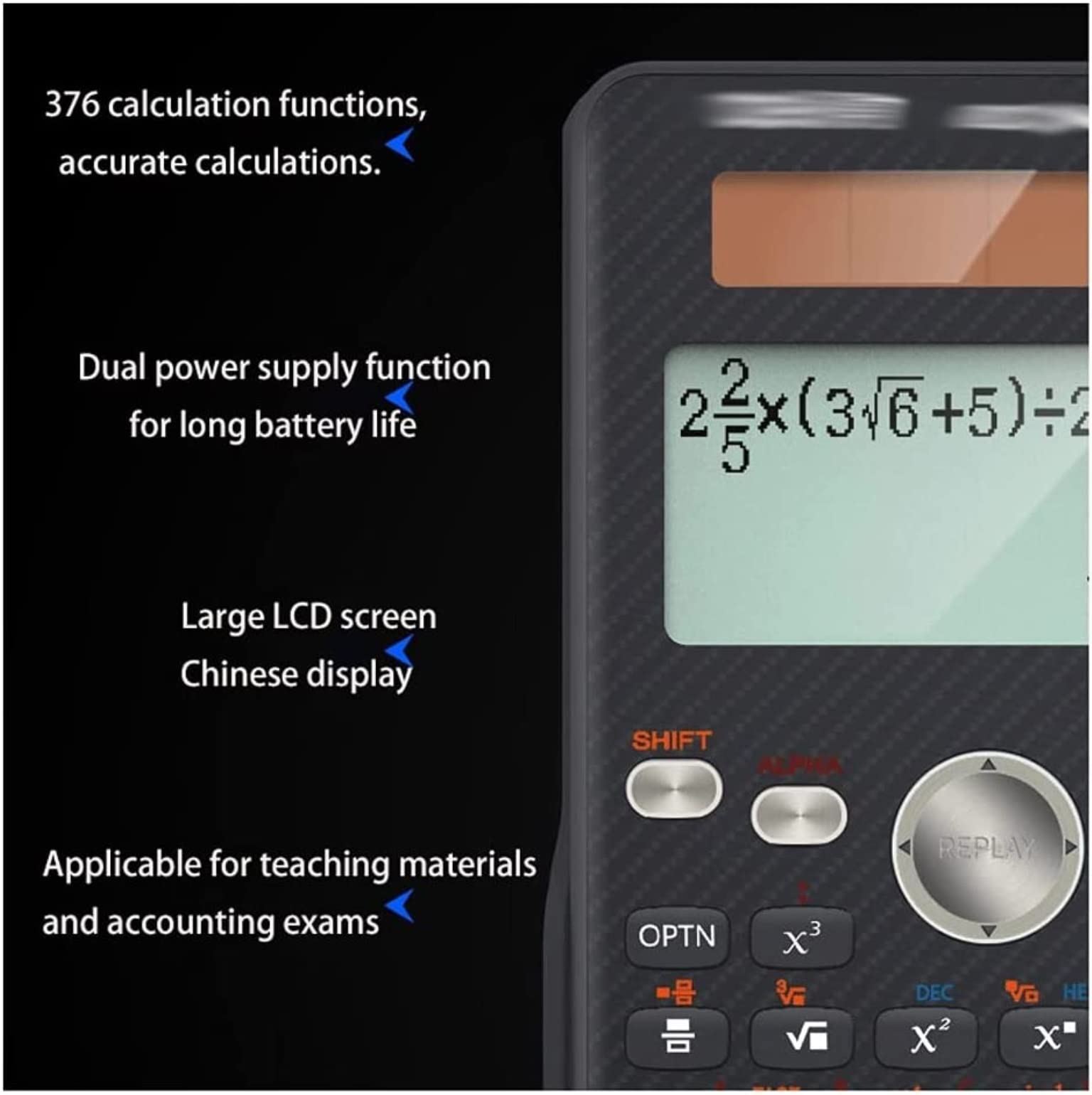Calculadora para Oficina Calculadora De Funciones Científicas Multifunción Financiera para Empresas Hogar Y Escuela(White)