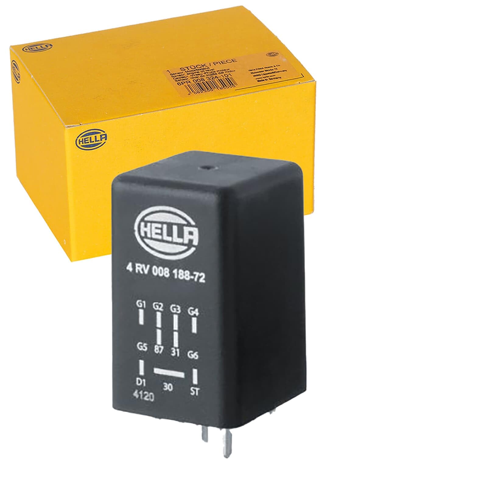 HELLA 4RV 008 188-721 Sterownik, czas żarzenia - 12V - 9-biegunowy - zdolny do nagrzewania wtórnego - Liczba cylindrów: 4