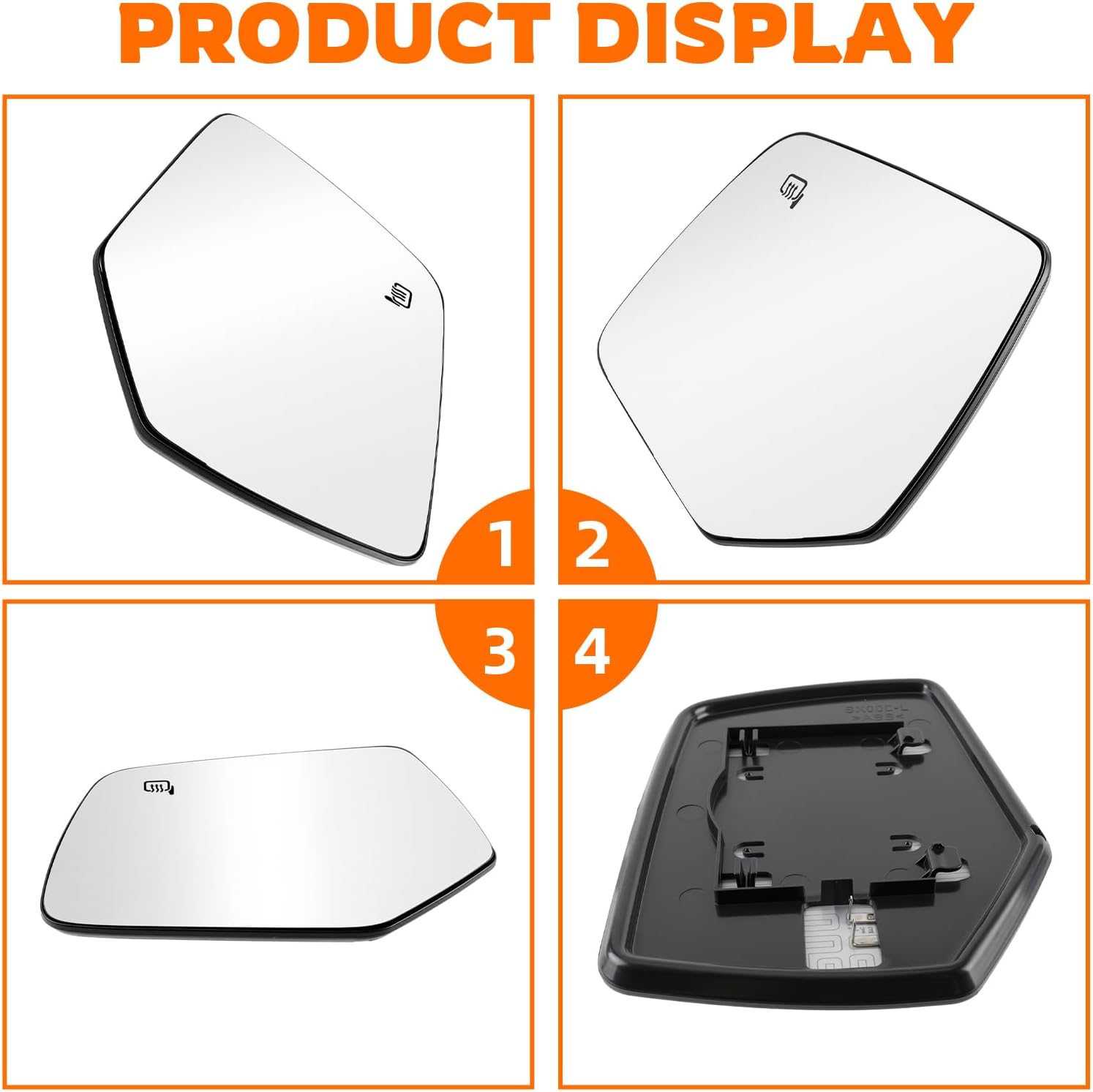 GoaMotors Left Driver Side Heated Mirror Glass Compatible with Ford Escape 2008-2012, Replace 8L8Z-17K707-C, Exterior Mirror Replacement Glass