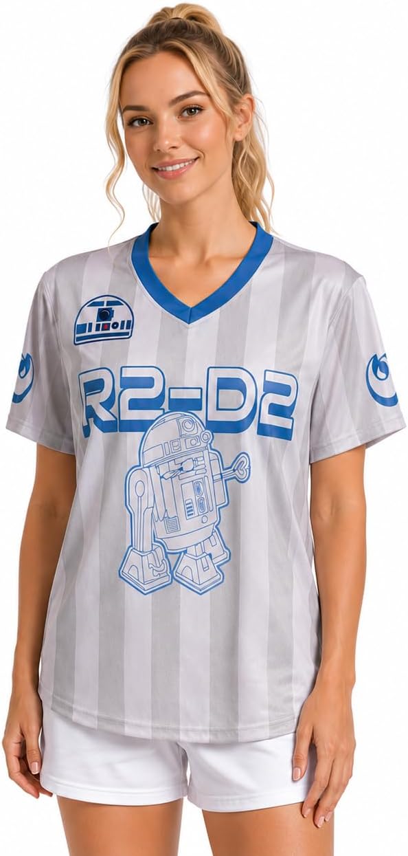 Mad Engine Womens Soccer Jersey - Cute V Neck Graphic Soccer Shirt Women