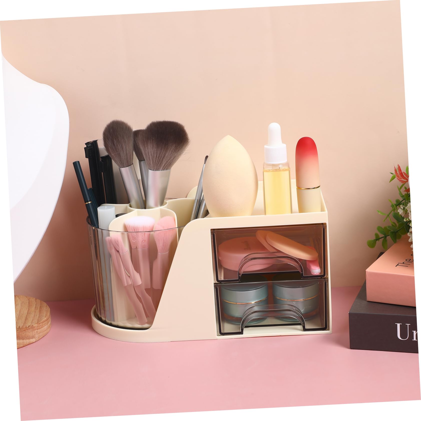 Hemobllo Portapenne Scrivania Organizer Contenitore per Penne Diviso in Scomparti Lisci per Cancelleria e Articoli per Ufficio Design Elegante e Moderno Risparmio Spazio per Scrivania