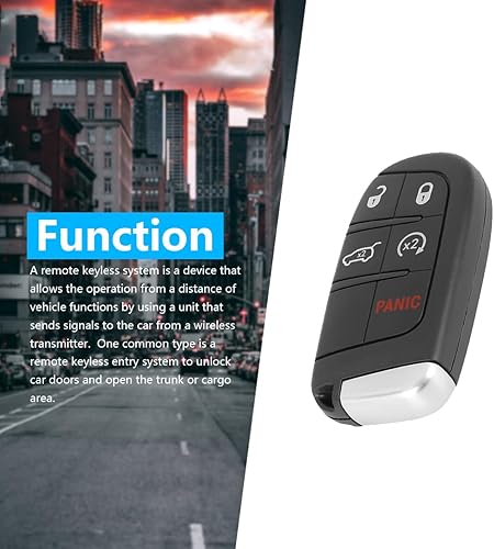 Miniatura 3 de M3N-40821302 433 Mhz 5 botones de entrada remota sin llave para Jeep Grand Cherokee 2014-2021 Reemplazo 68143505AA 68143505AB 68143505AB 68143505AC