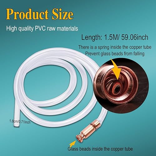 Miniatura 2 de Manguera de sifón de bomba de transferencia de combustible, Manguera de sifón de contenedor de gasolina, Sifón de gas mecánico diesel, Bomba de