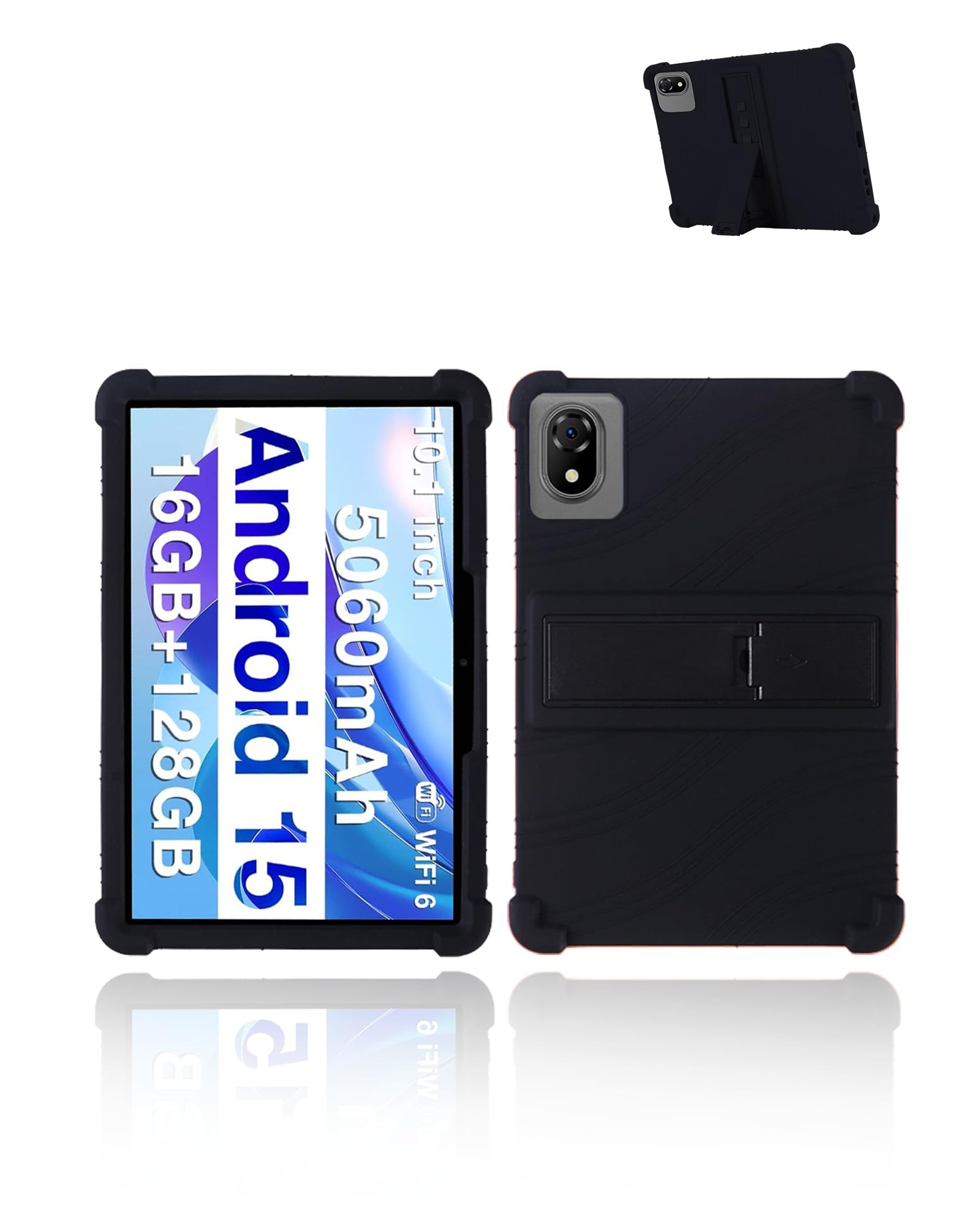 Custodia per tablet DOOGEE U10-V Android 15, custodia per tablet da 10 pollici, in morbido silicone regolabile, leggera e adatta ai bambini, colore nero.