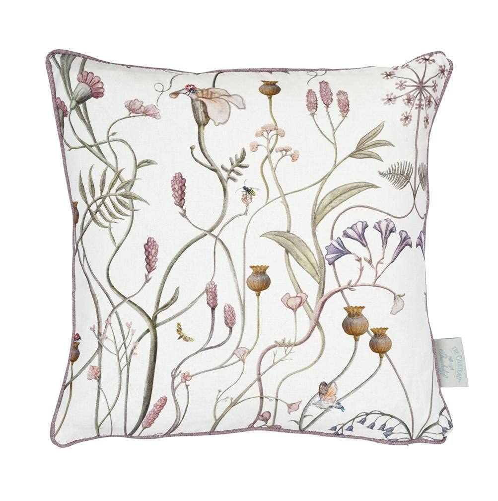 The Chateau by Angel Strawbridge WILDFLOWER GARDEN Whisper White Cushion Cover - 43 x 43cm