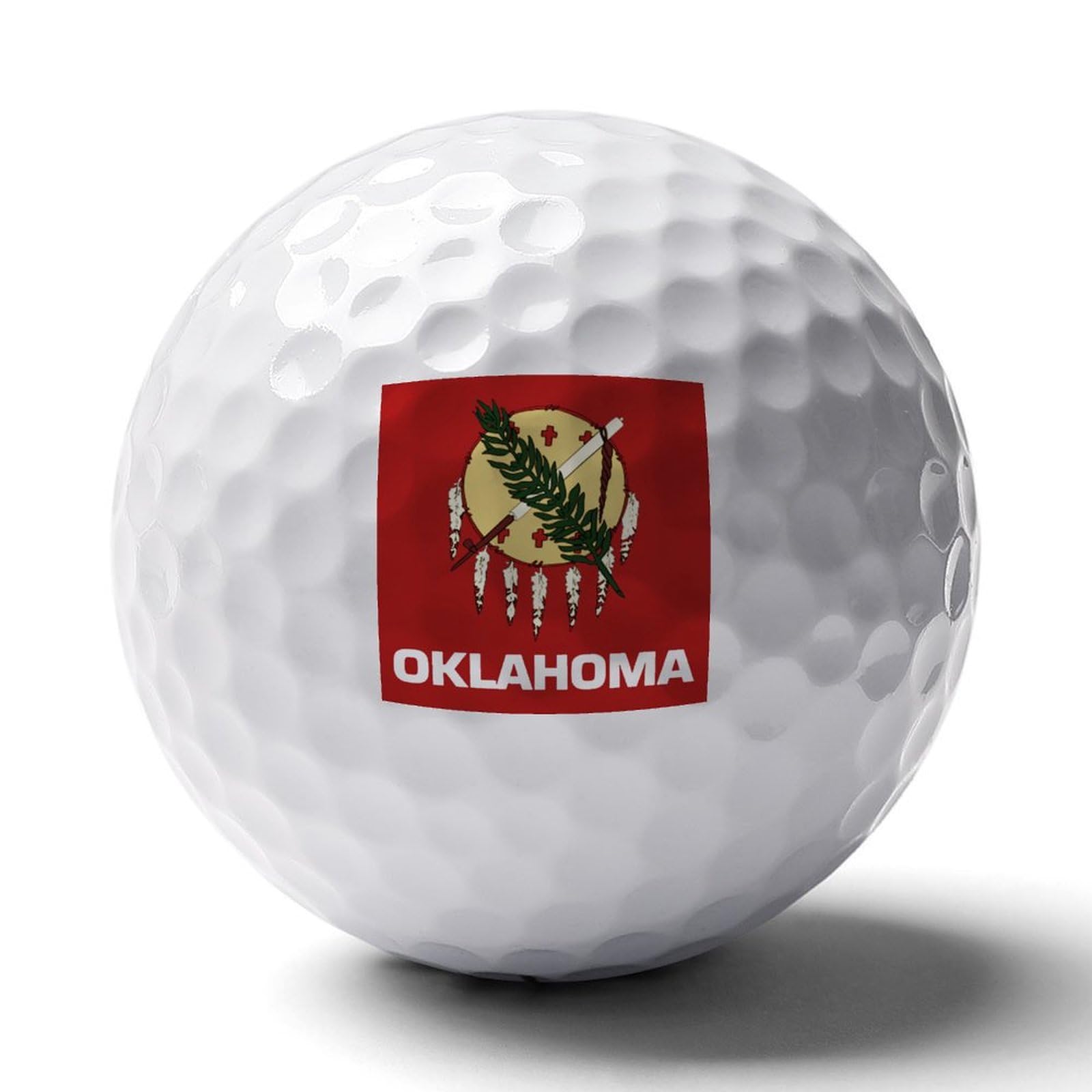 Oklahoma State Flag Personalized Golf Balls Funny Long Distance Practice Golf Ball for Men Women Backyard
