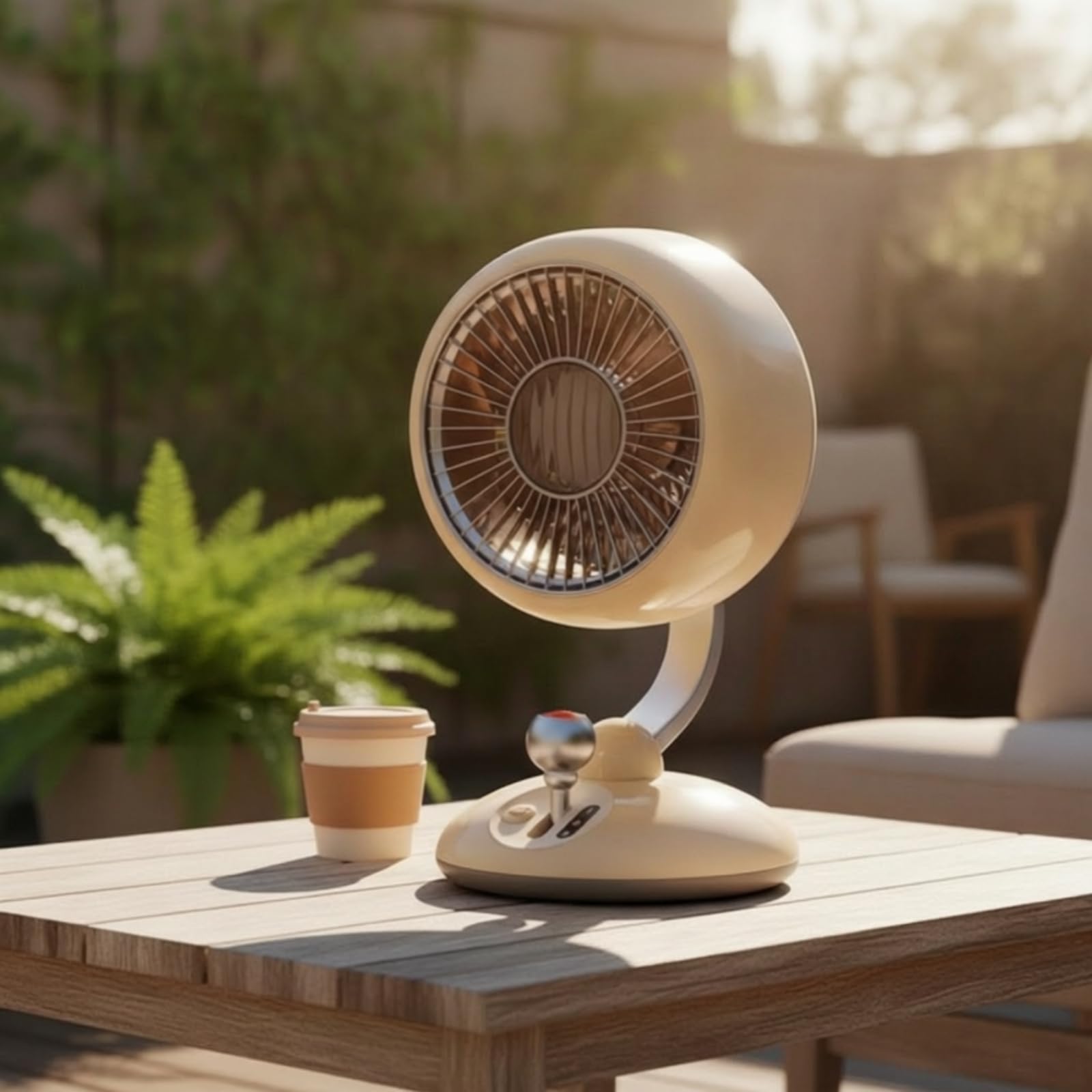 Ventilatore USB da Scrivania Ventilatore da Tavolo Silenzioso Portatile Ricaricabile con Griglia Arrotondata Regolazione Velocità a Materiale Plastica Adatto per Lavoro Casa Riposo, Rosso