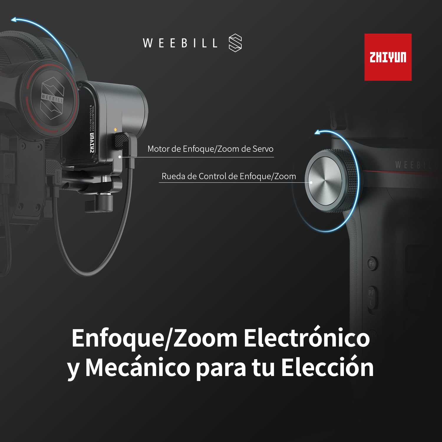 ZHIYUN Weebill S [Official] Estabilizador de cámara, 3 Ejes Gimbal para cámara DSLR y Mirrorless, Diseño Ligero, Estabilidad Dinámica, Disponible para Canon/Sony/Panasonic/Nikon/Fujifilm