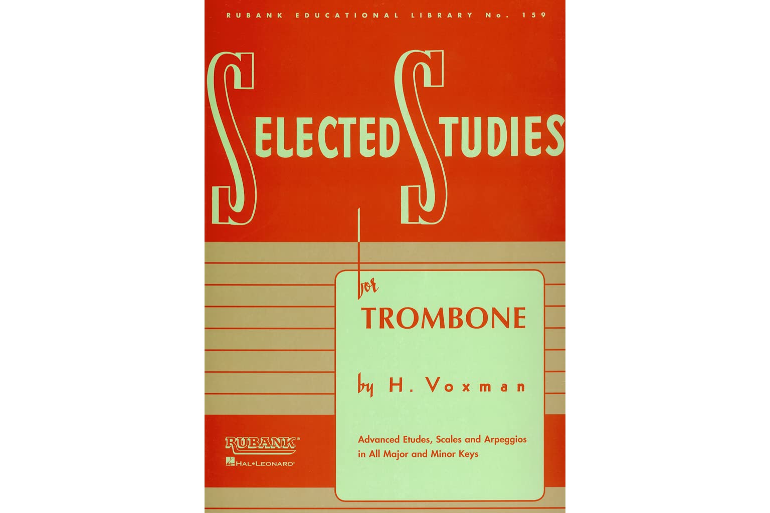H. Voxman Selected Studies for Trombone | Trombone Sheet Music and Etudes Songbook | Rubank Educational Library | Advanced Trombone Method Book | All-State Audition Preparation