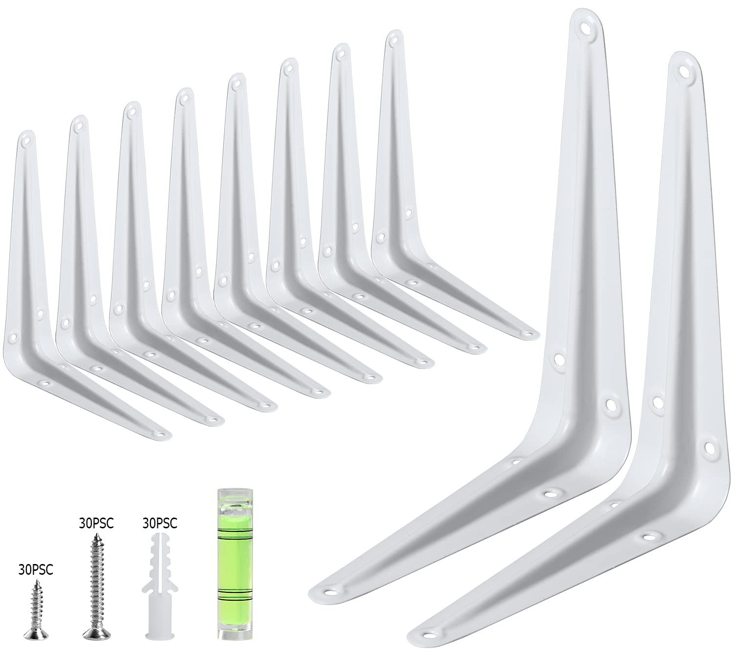 Buy 10Pcs Walled Shelf Brackets, Dveda White London Shelf Brackets