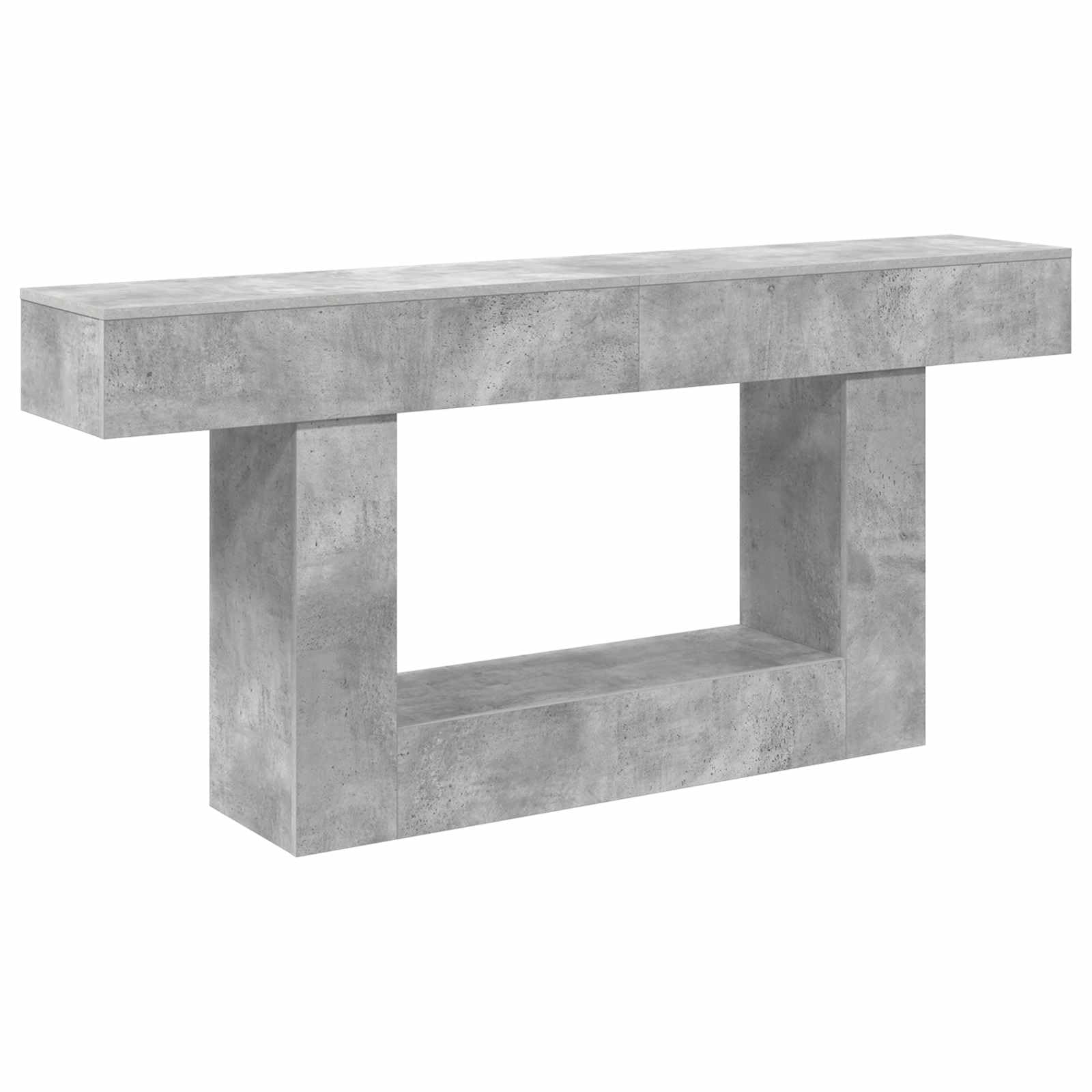 Générique Tavolo consolle grigio cemento 160 x 30 x 74 cm con ripiano design moderno minimalista per ingresso, soggiorno o sala da pranzo, robusto e funzionale.