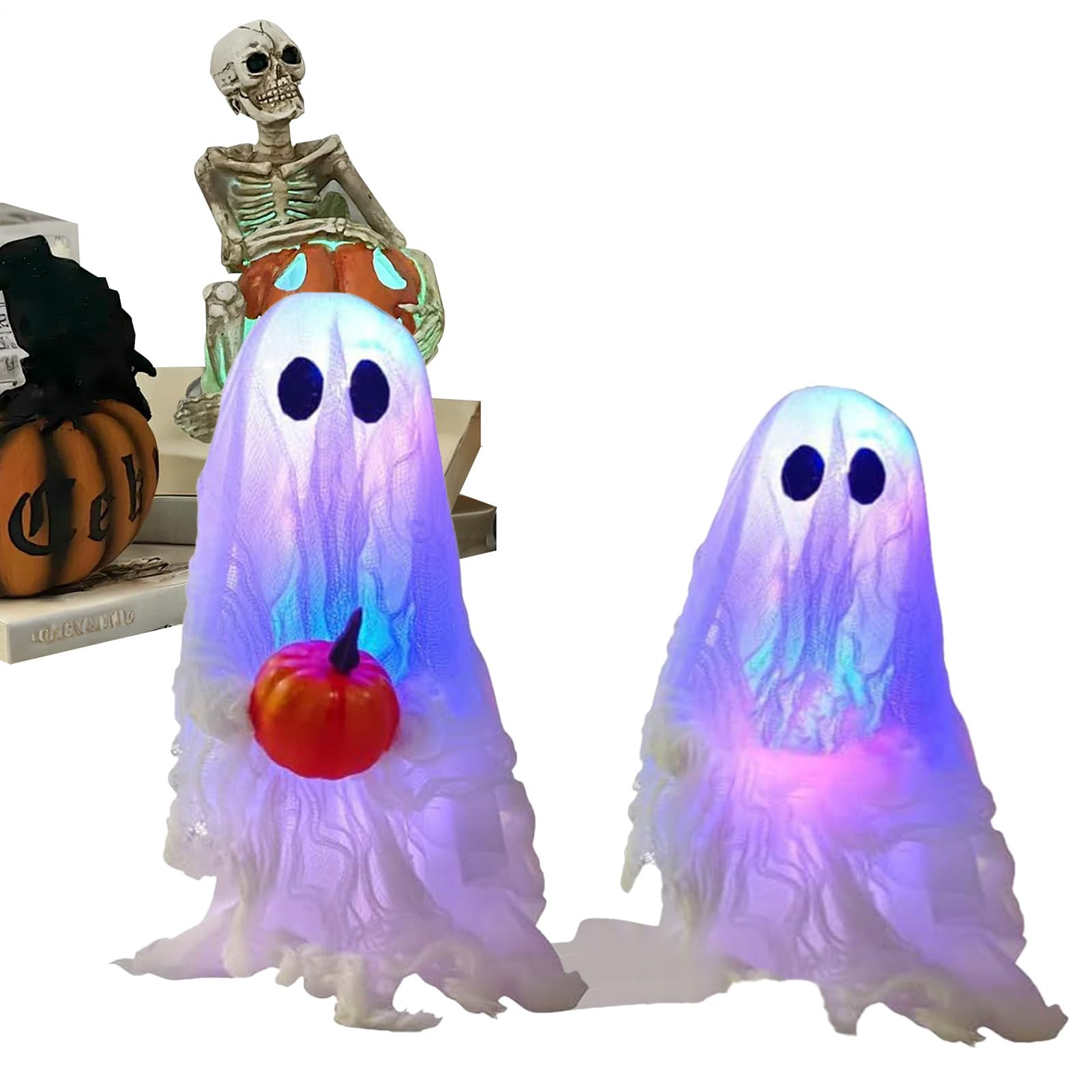 Fantôme d'Halloween éclairé pour sublimer votre porche et jardin festif