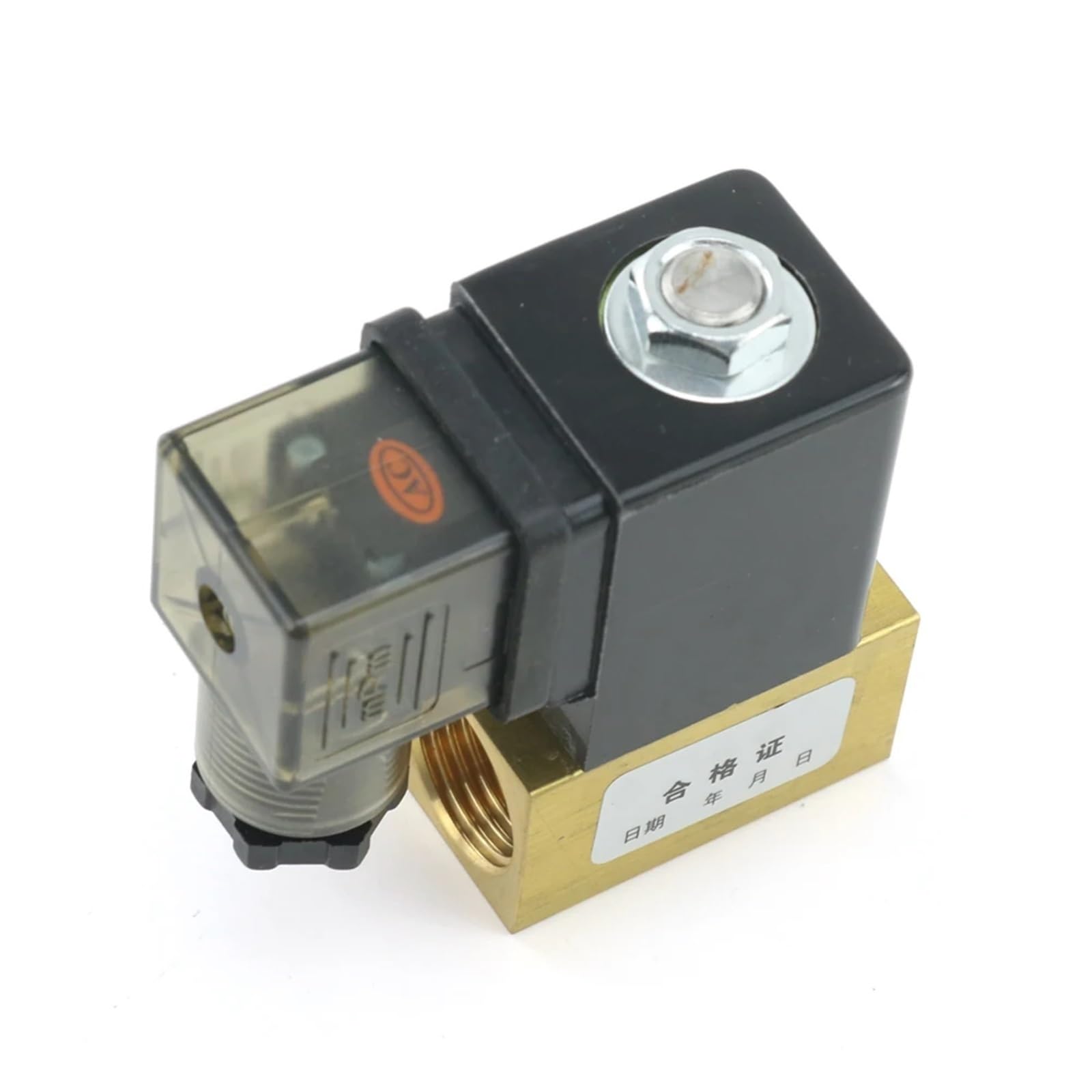 Normalnie zamknięty mosiężny zawór elektromagnetyczny 3/8", 1/2", 1/4", 220V, 24V, 12V (1/2", DC24V)