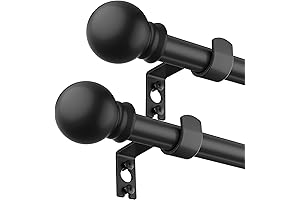 Black Curtain Rod 2 Pack: Spruce Up Your Windows with Style and Functionality